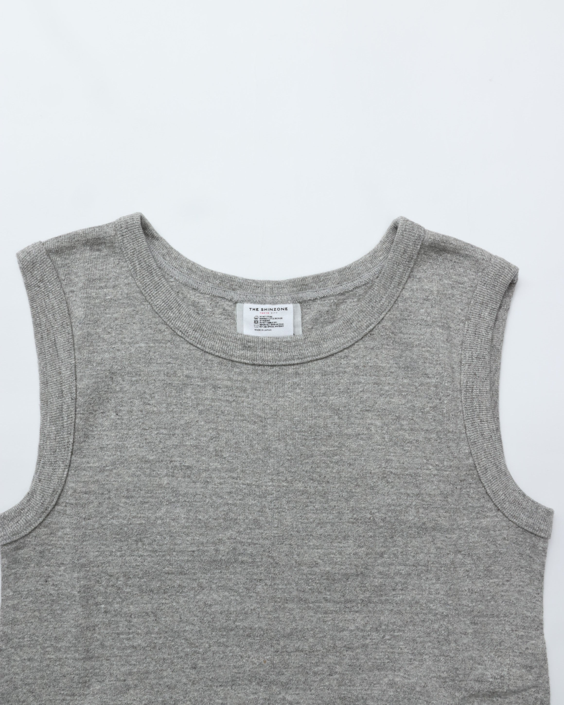 THE SHINZONE CIRCULAR RIB SLEEVELESS 06 GRAY – CASDAY / キャスデイ