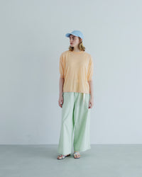 MEYAME  SIDE LINE WIDE PANTS GREEN