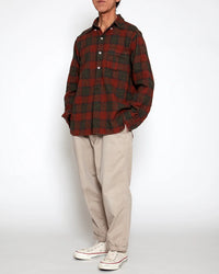 THE CORONA UTILITY  CS005 - W.C.W SHIRT PULLOVER / Red × Green CS005-26-06-M