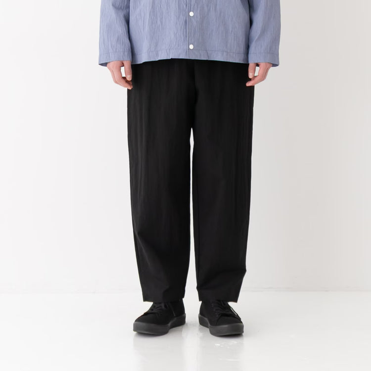 RINEN Cotton Nylon Gabardine Relaxed Pants R49611 10 Black