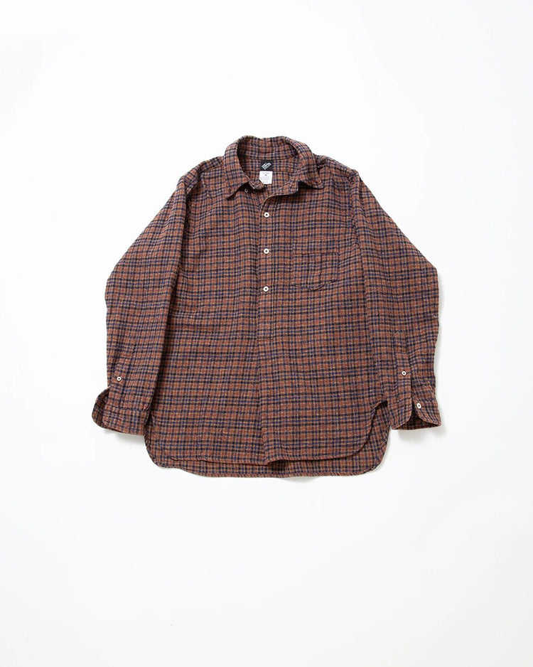 THE CORONA UTILITY CS005 - W.C.W SHIRT PULLOVER / Brown × BLUE
