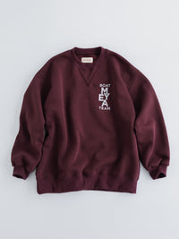 MEYAME NO.6 EMBROIDELY SWEAT (BRUSHED LINING) BURGUNDY