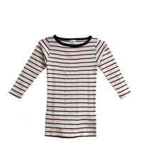 Miller/ Panel ribbed Q/S boat neck WHT-NR