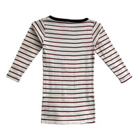 Miller/ Panel ribbed Q/S boat neck WHT-NR