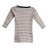 Miller/ Panel ribbed Q/S boat neck WHT-NR