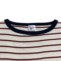Miller/ Panel ribbed Q/S boat neck WHT-NR