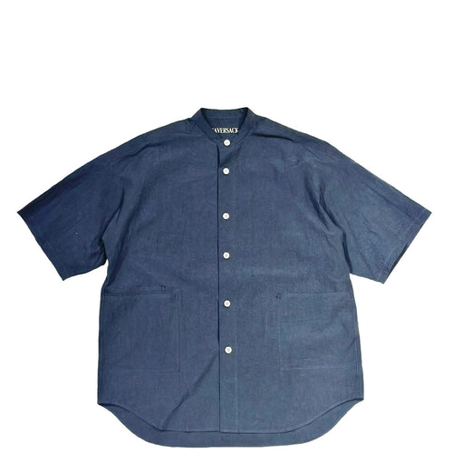 HAVERSACK / C/Lタイプライター　バンドカラーシャツ