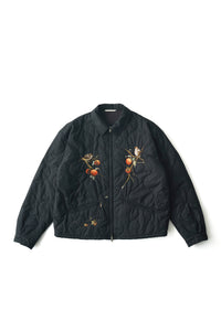OLD JOE BRAND QUILTED SOUVENIR JACKET ONYX (Pair of Monkey on Persimmon Tree) 262OJ-JK15