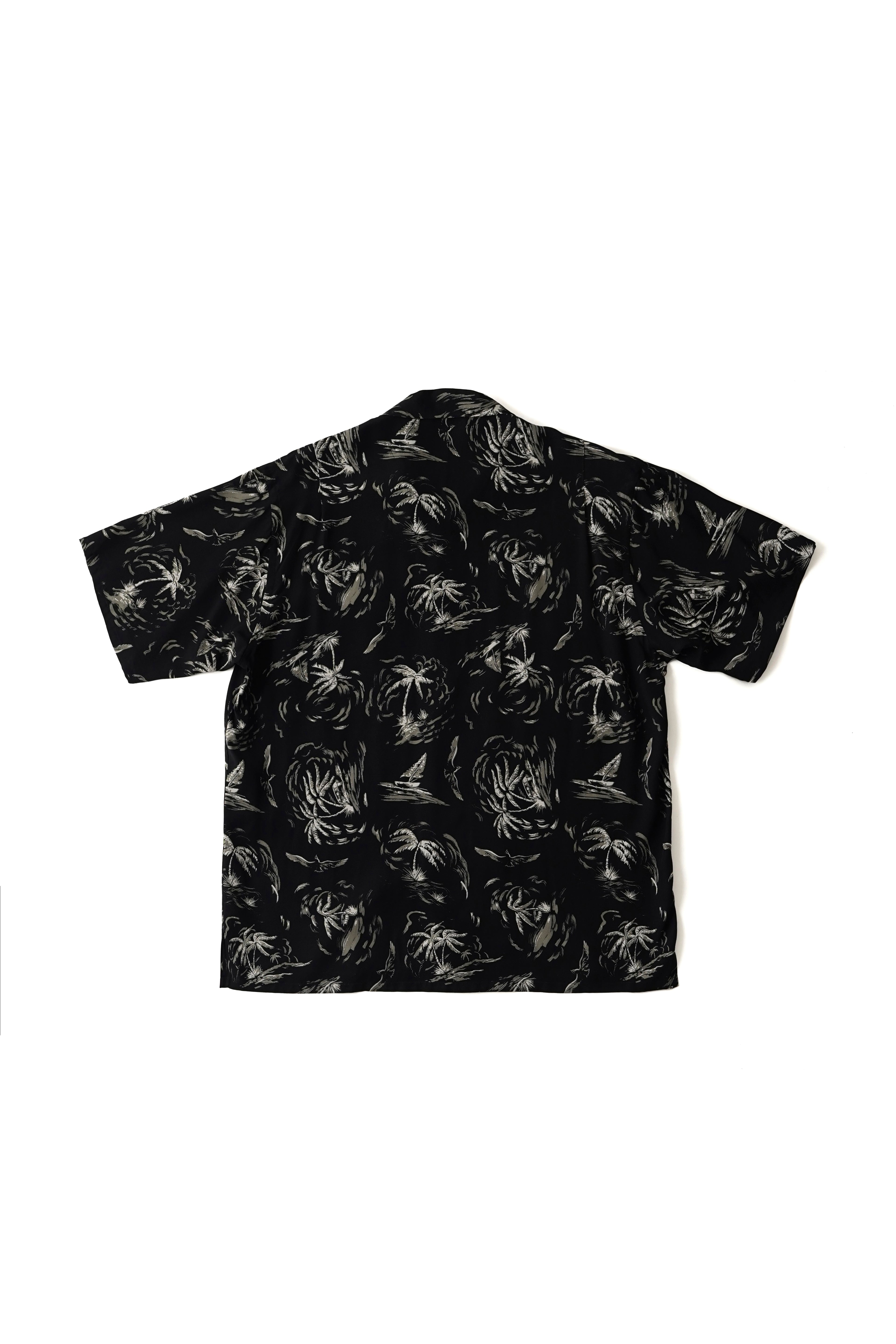 OLD JOE BRAND ORIGINAL PRINTED OPEN COLLAR SHIRTS (PALM TREE