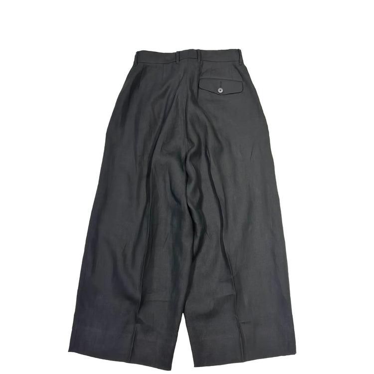 HAVERSACK / ハイウエスト２プリーツワイドパンツ BLACK