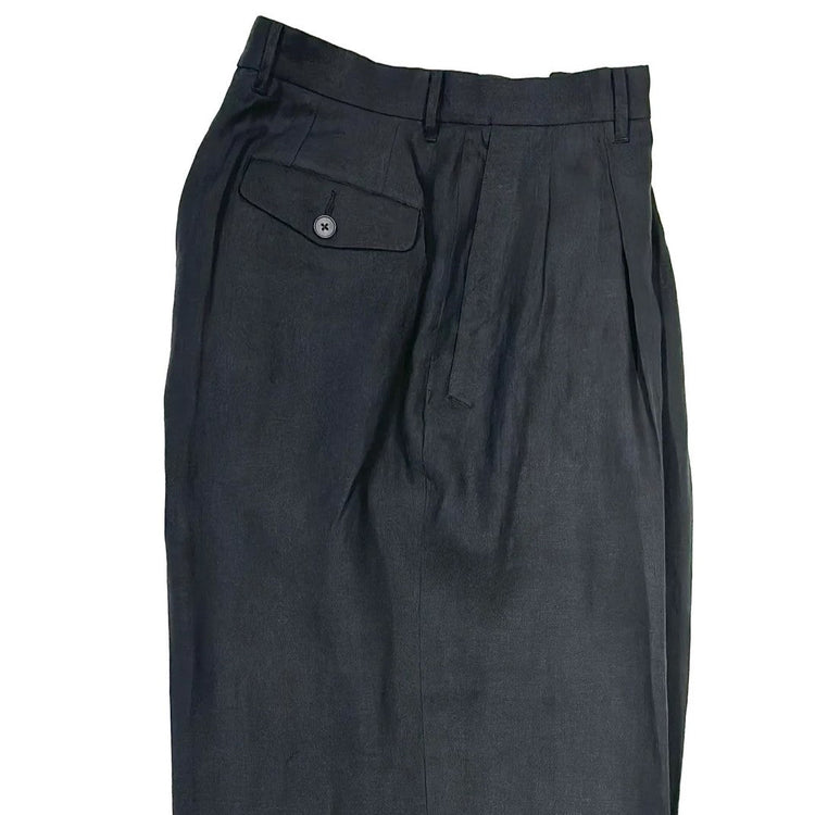 HAVERSACK / ハイウエスト２プリーツワイドパンツ BLACK