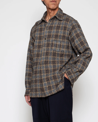 THE CORONA UTILITY CS005 - WCW SHIRT PULLOVER / Gray × Brown