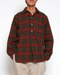 THE CORONA UTILITY  CS005 - W.C.W SHIRT PULLOVER / Red × Green CS005-26-06-M