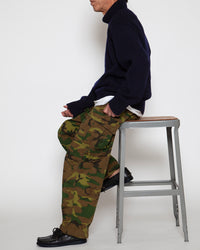 FATIGUE SLACKS  FP006 - JUNGLE SLACKS / ERDL "GREEN in COUNTRY" w/ Bio-wash FP006-26-07