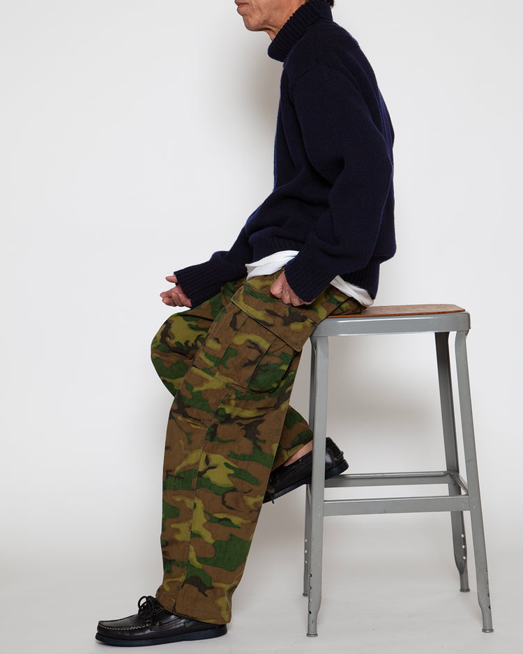 FATIGUE SLACKS  FP006 - JUNGLE SLACKS / ERDL "GREEN in COUNTRY" w/ Bio-wash FP006-26-07