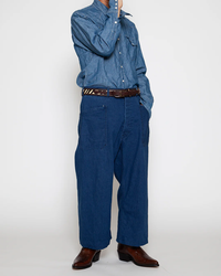 FATIGUE SLACKS FP015 UTILITY NAVY SLACKS Indigo w Bio-wash
