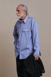 OLD JOE BRAND   TOP NOTCH UNIFORM SHIRTS (Long-Sleeve) 261OJ-SH06 PIN STRIPE