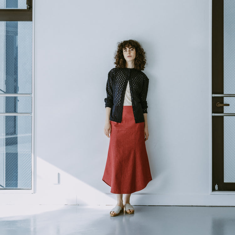 MEYAME / FRONT &amp; BACK LACE PULLOVER NAVY