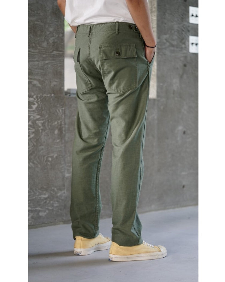 orslow  SLIM FIT FATIGUE PANTS GREEN