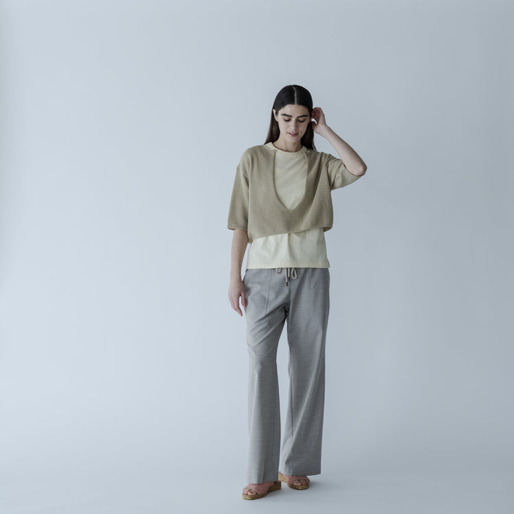 MEYAME / COMFORTABLE DRAWCORD PANTS BEIGE