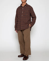 THE CORONA UTILITY CS005 - W.C.W SHIRT PULLOVER / Brown × BLUE