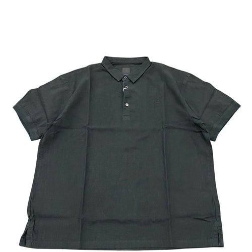 maillot / linen rich polo shirt-Tee BLACK 