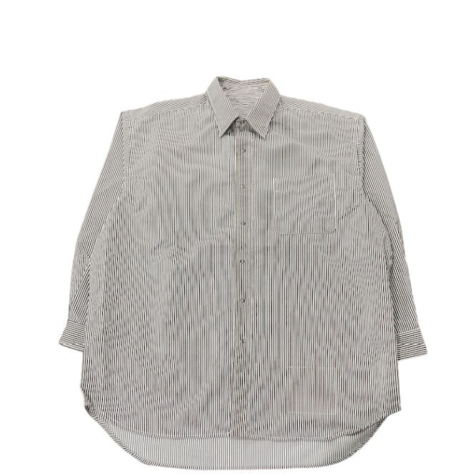 BURLAP OUTFITTER/ L/S BBSHIRT STRIPE WHT/CHARCOAL