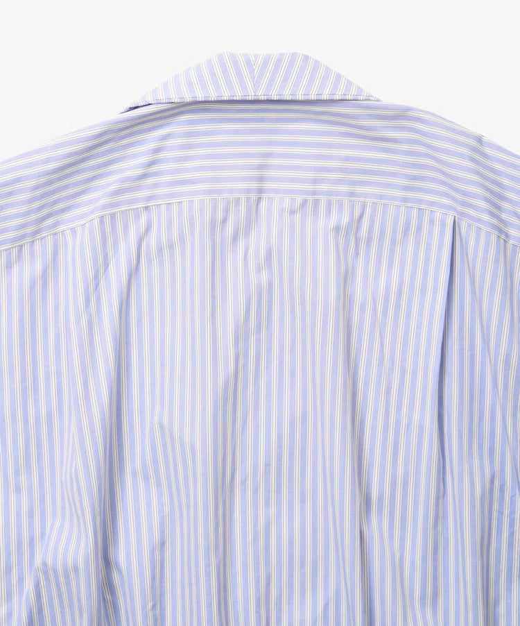 Sillage  rib blouson high count blue stripe
