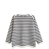 Yonetomi / WAVE COTTON BASQUE KNIT PULLOVER (BOAT NECK)