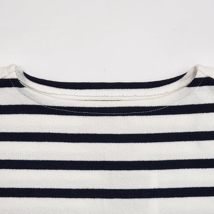 Yonetomi / WAVE COTTON BASQUE KNIT PULLOVER (BOAT NECK)