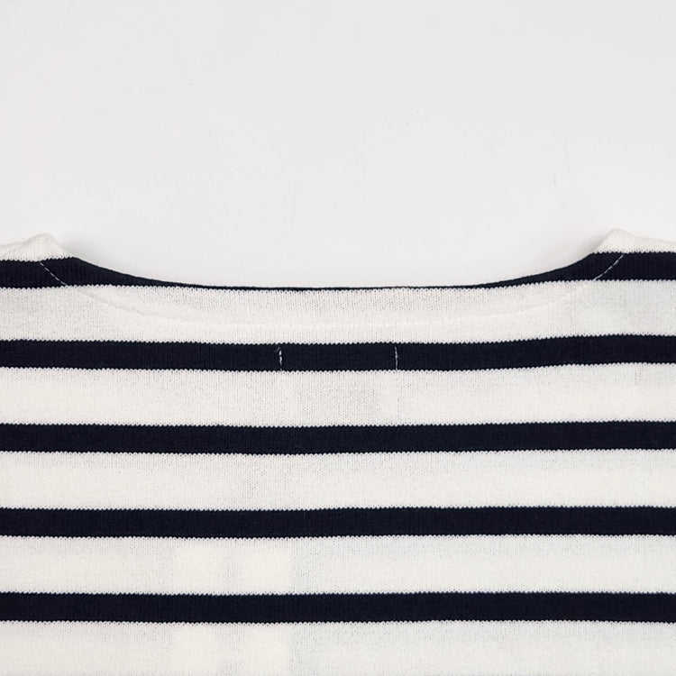 Yonetomi / WAVE COTTON BASQUE KNIT PULLOVER (BOAT NECK)