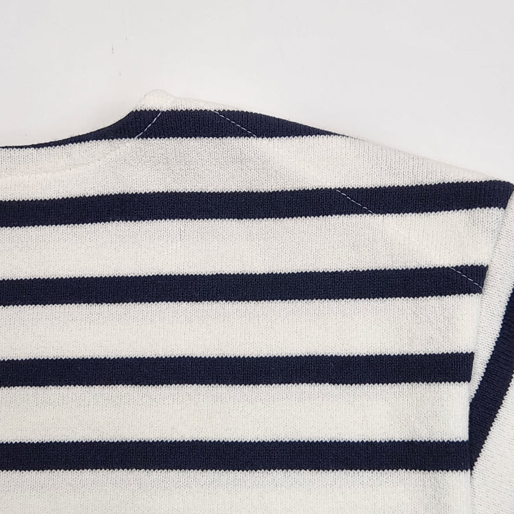 Yonetomi / WAVE COTTON BASQUE KNIT PULLOVER (BOAT NECK)