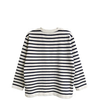 Yonetomi  / WAVE COTTON BASQUE KNIT PULLOVER (CREW NECK)