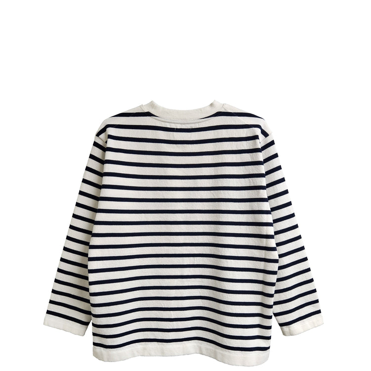 Yonetomi  / WAVE COTTON BASQUE KNIT PULLOVER (CREW NECK)