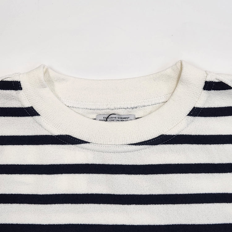 Yonetomi  / WAVE COTTON BASQUE KNIT PULLOVER (CREW NECK)