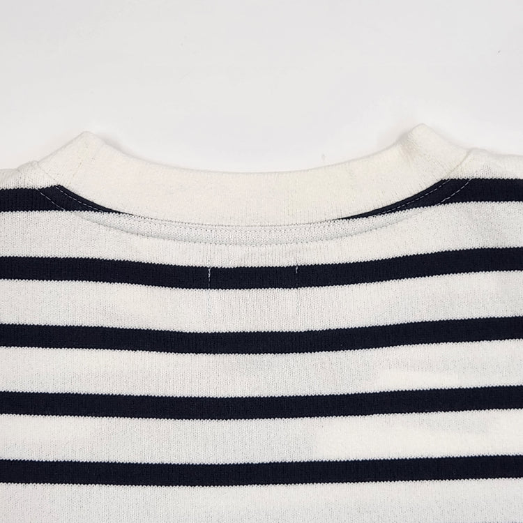 Yonetomi  / WAVE COTTON BASQUE KNIT PULLOVER (CREW NECK)