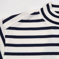 Yonetomi  / WAVE COTTON BASQUE KNIT PULLOVER (MOCK NECK)