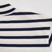 Yonetomi  / WAVE COTTON BASQUE KNIT PULLOVER (MOCK NECK)