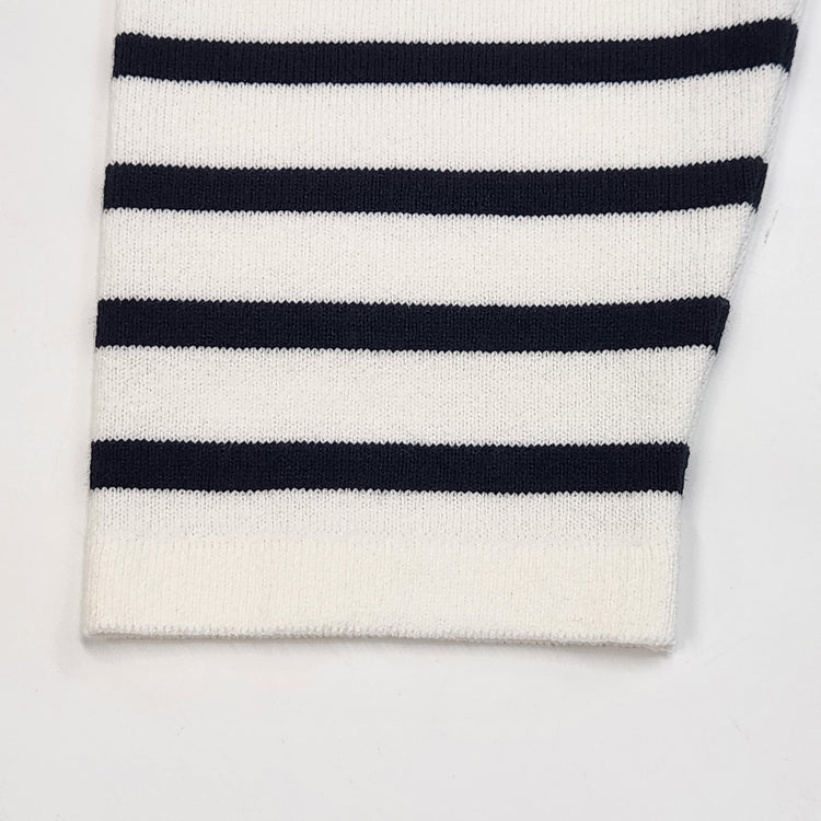 Yonetomi  / WAVE COTTON BASQUE KNIT PULLOVER (MOCK NECK)