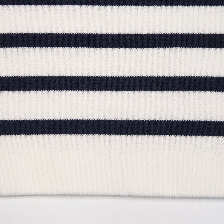 Yonetomi  / WAVE COTTON BASQUE KNIT PULLOVER (MOCK NECK)