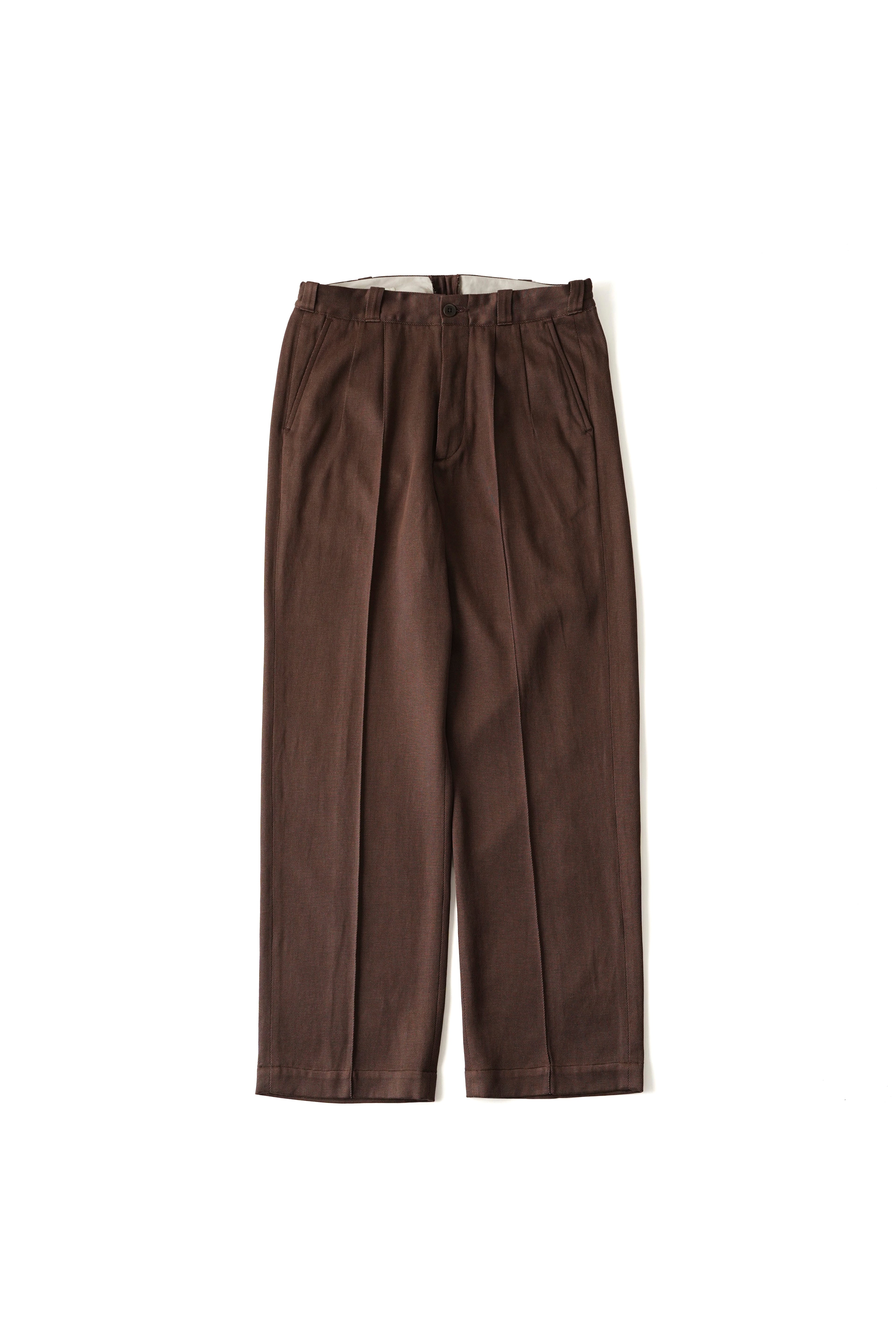 OLD JOE BRAND FRONT TUCK ARMY TROUSER - 261OJ-PT09 COFFEE – CASDAY