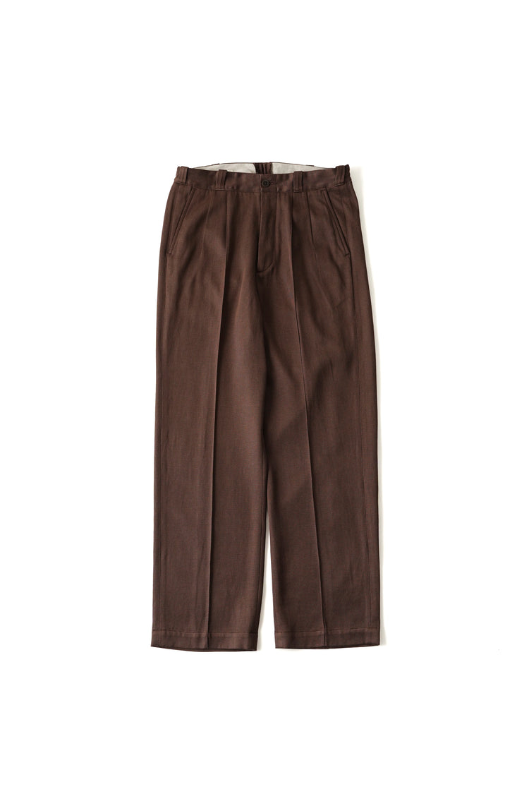 OLD JOE BRAND FRONT TUCK ARMY TROUSER - 261OJ-PT09 COFFEE
