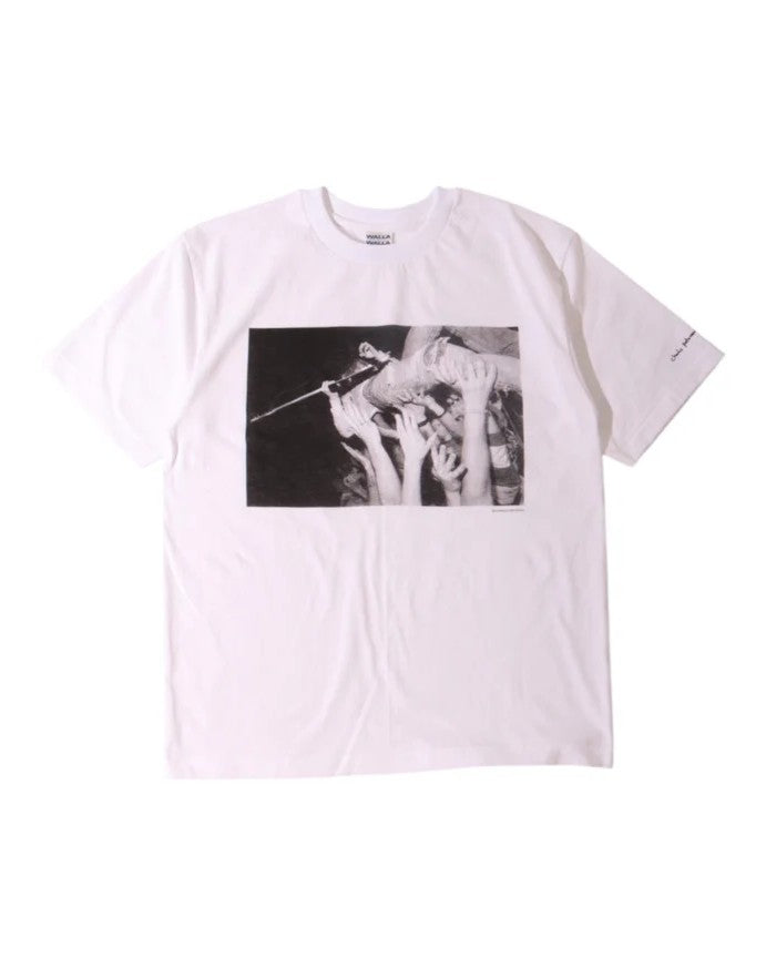 WALLA WALLA SPORT  PRINTABLE TUBE TEE / CHARLES PETERSON  "CROWD SURF" WHITE