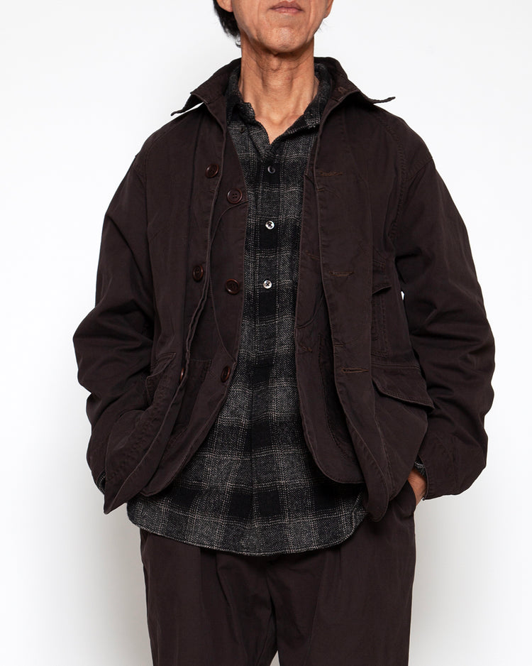 THE CORONA UTILITY CJ001 - CORONA・GAME JACKET / Chocolate Brown w/ Bio-wash CJ001-26-06-M