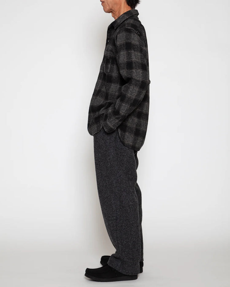 THE CORONA UTILITY  CS005 - W.C.W SHIRT PULLOVER / Black × White CS005-26-05-M
