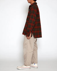 THE CORONA UTILITY  CS005 - W.C.W SHIRT PULLOVER / Red × Green CS005-26-06-M