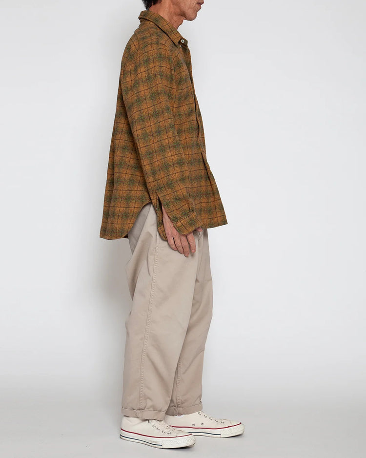 THE CORONA UTILITY  CS005 - W.C.W SHIRT PULLOVER / Khaki × Green CS005-26-07-L