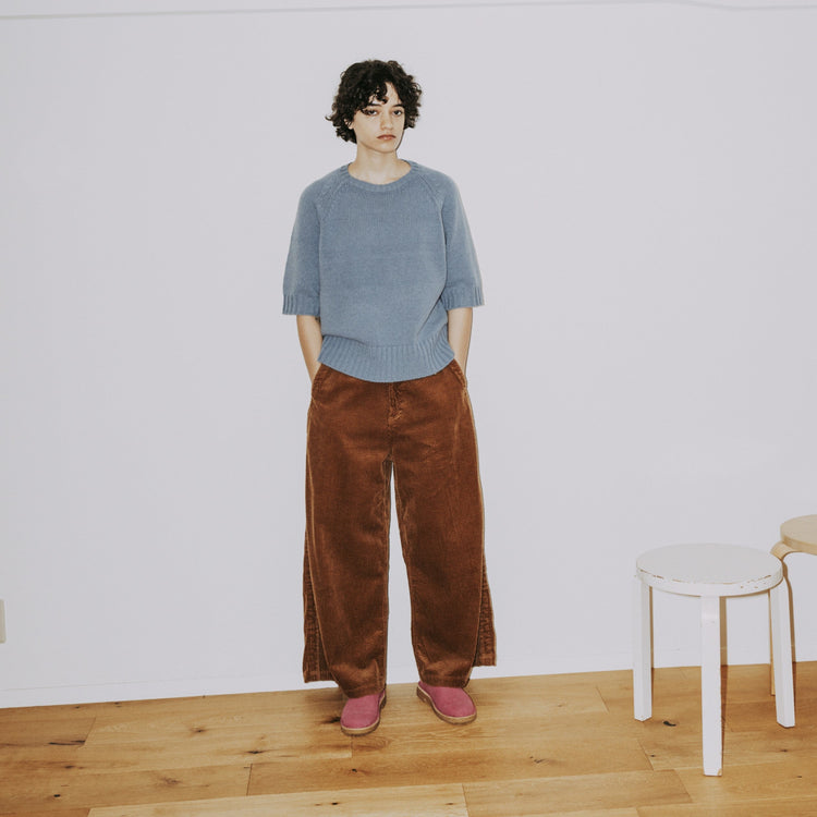 MEYAME / CORDUROY SIDE LINE WIDE PANTS