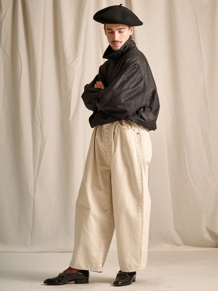 HAVERSACK 872602 (Silk Wool Typewriter Zip Blouson) CHARCOAL