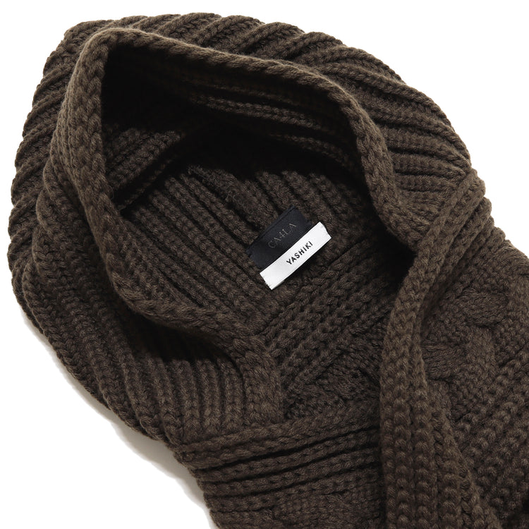 YASHIKI    Kanya Hooded Scarf（寒夜）YSK-26AW-AC01 BLACK